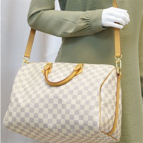 louis vuitton speedy 35 azur damier|speedy 30 with shoulder strap.